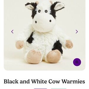 Warmies Black and White Cow Plush Toy